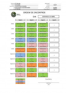 Ordem de Jogos DOM 10 de Abril