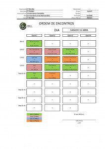Ordem de Jogos Sábado 16 Abril