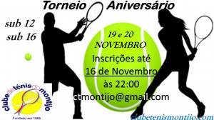 CARTAZ torneio aniversário - sub 12 e sub 16 - 19 e 20 novembro 2016